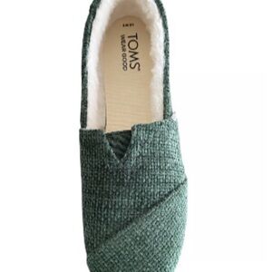 TOMS Women's Textured Green Slippers